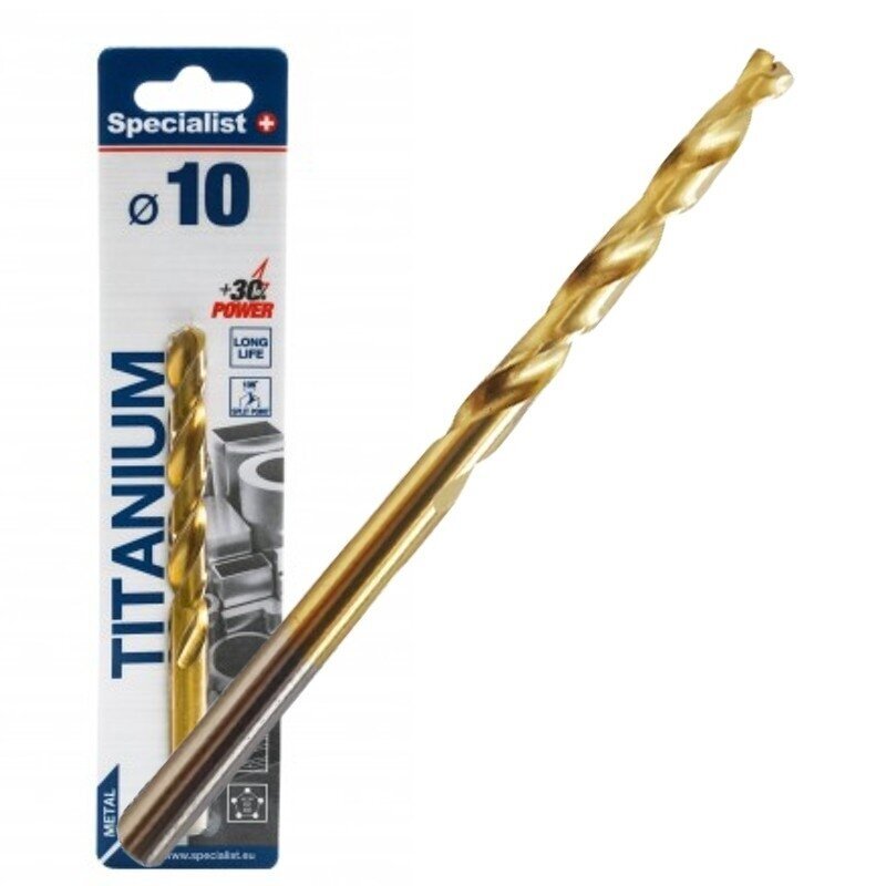 Metalo grąžtas SPECIALIST+ Titan, 10mm