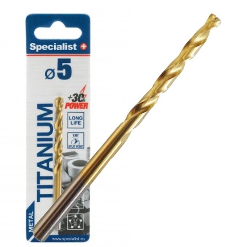 Metalo grąžtas SPECIALIST+ Titan, 5mm Metalo grąžtas SPECIALIST+ Titan, 5mm