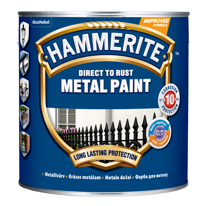 Metalo dažai HAMMERITE Smooth Finish, 750ml tamsiai ruda sp. Metalo dažai HAMMERITE Smooth Finish, 750ml tamsiai ruda sp.