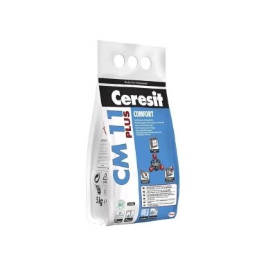 Plytelių klijai CERESIT CM 11 Comfort Plus, 5kg Plytelių klijai CERESIT CM 11 Comfort Plus, 5kg