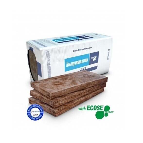 Mineralinė vata KNAUF INSULATION Ultra Acoustic M, pertvaroms, 100x610x1250mm Mineralinė vata KNAUF INSULATION Ultra Acoustic M, pertvaroms, 100x610x1250mm