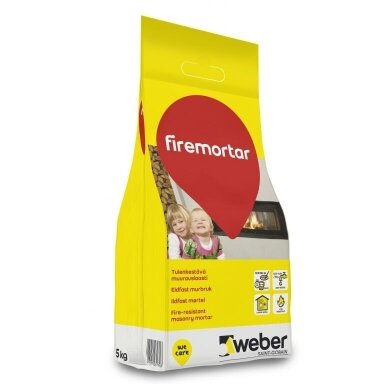 Mūro mišinys atsparus ugniai WEBER Fire Mortar, 5kg Mūro mišinys atsparus ugniai WEBER Fire Mortar, 5kg