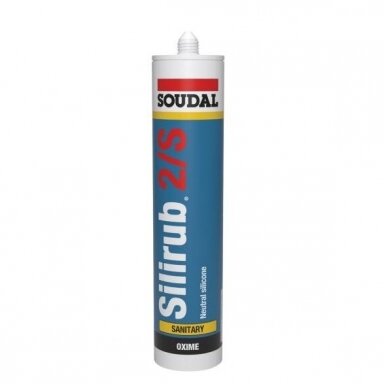 Sanitarinis silikonas SOUDAL Silirub 2S, 300ml