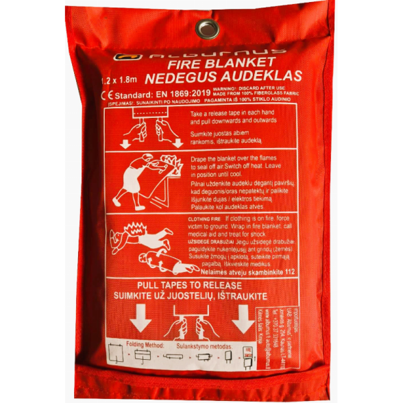 Nedegus audeklas 1.2x1.8 m maišelyje 1