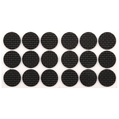 Lipnūs padukai baldams VOREL, 25mm 18vnt juoda sp. Lipnūs padukai baldams VOREL, 25mm 18vnt juoda sp.