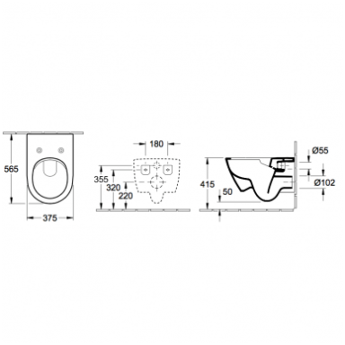 Pakabinamas WC Villeroy & Boch Subway 2.0 Direct Flush WC su SlimSeat dangčiu, White Alpin Pakabinamas WC Villeroy & Boch Subway 2.0 Direct Flush WC su SlimSeat dangčiu, White Alpin