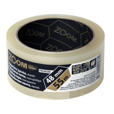 Pakavimo juosta skaidri ZOOM Premium, 48mm 55m