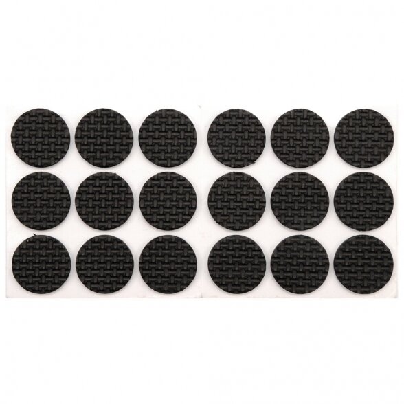 Lipnūs padukai baldams VOREL, 25mm 18vnt juoda sp. Lipnūs padukai baldams VOREL, 25mm 18vnt juoda sp.