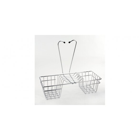 Pakabinama metalinė lentynėlė 588-90 chromuota, 25x12x79cm Pakabinama metalinė lentynėlė 588-90 chromuota, 25x12x79cm