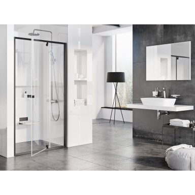 PDOP2-110 juodas+stiklas Transparent