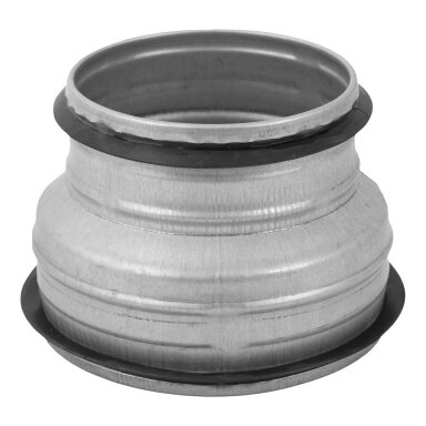 Pereiga metalinė su gumomis, presuota EUROPLAST RCLS125-100, Ø125-Ø100mm