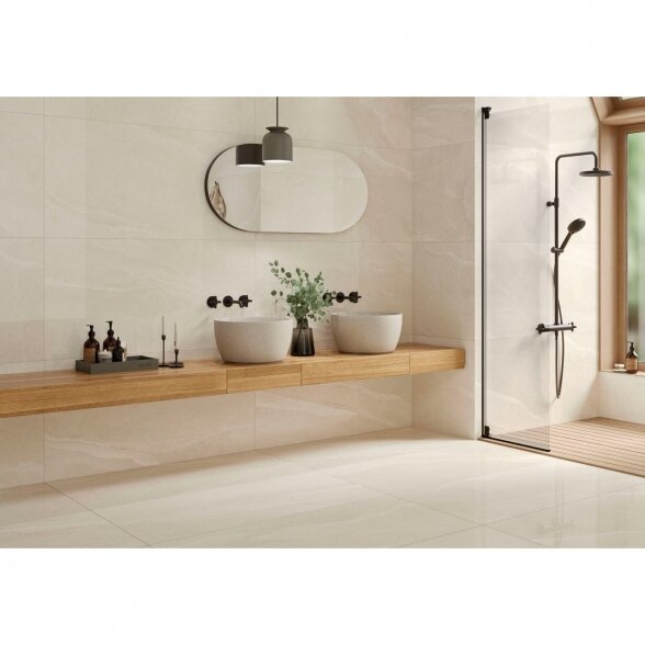 Akmens masės plytelės Austral Ivory, 59,5x120 cm 1 Akmens masės plytelės Austral Ivory, 59,5x120 cm 1