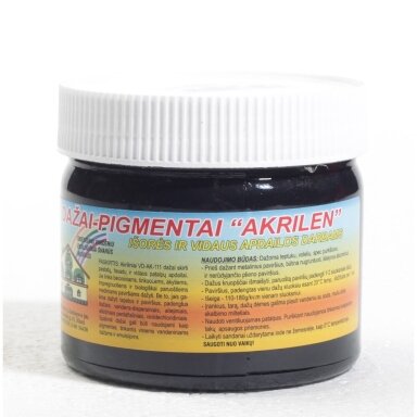 Akriliniai dažai - pigmentai AKRILEN, 350ml juoda sp.