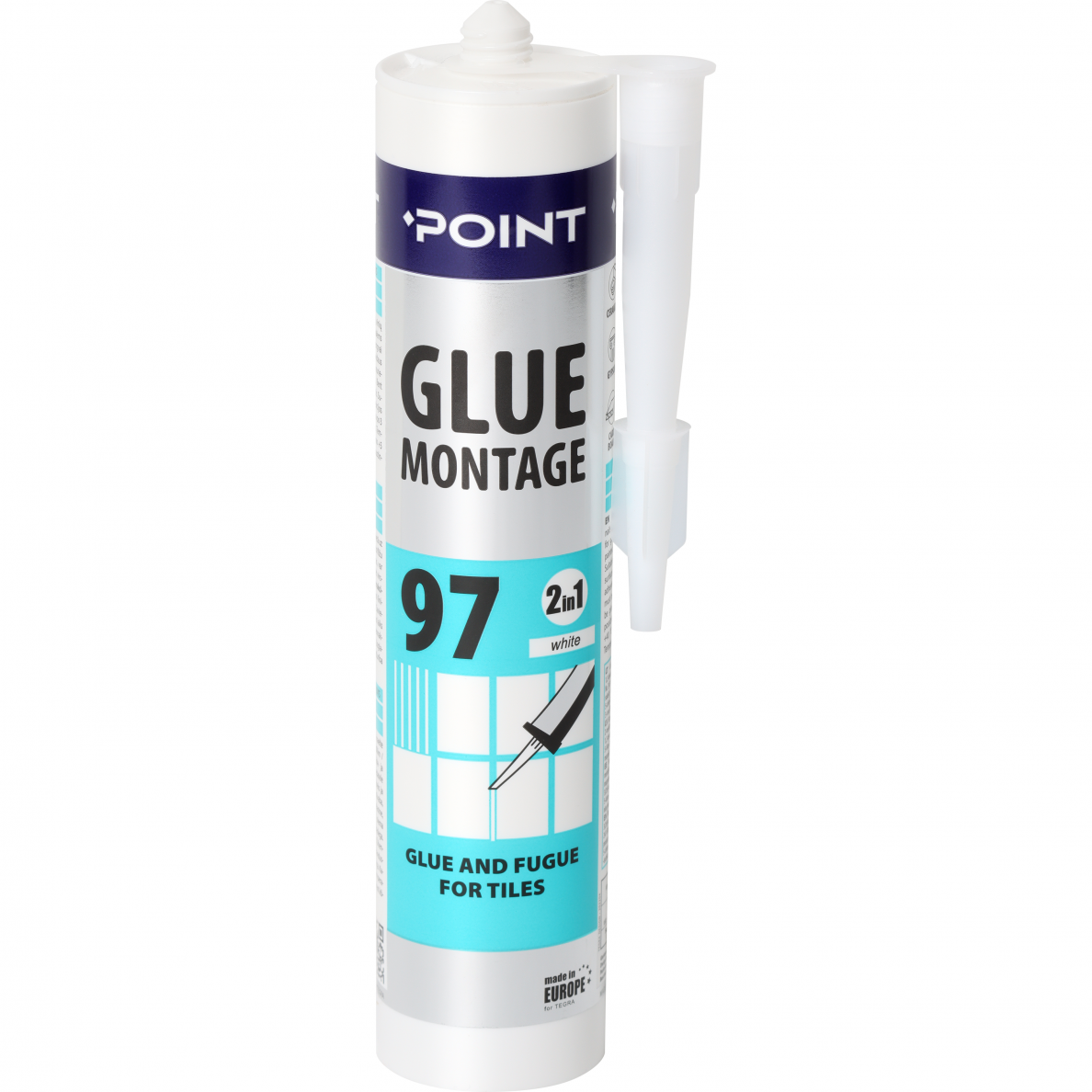 Plytelių klijai ir užpildas POINT 97, 280ml Plytelių klijai ir užpildas POINT 97, 280ml