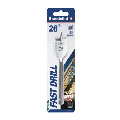 Plunksninis medienos grąžtas SPECIALIST+, 26mm
