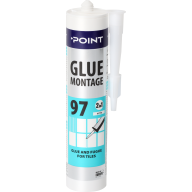 Plytelių klijai ir užpildas POINT 97, 280ml Plytelių klijai ir užpildas POINT 97, 280ml