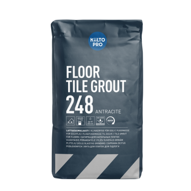 Plytelių tarpų glaistas KIILTO Floor Tile Grout 248, 20kg antracitas Plytelių tarpų glaistas KIILTO Floor Tile Grout 248, 20kg antracitas