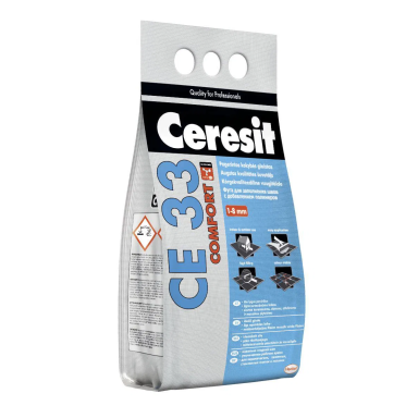 Plytelių tarpų glaistas CERESIT CE33, 2kg balta sp. (01)