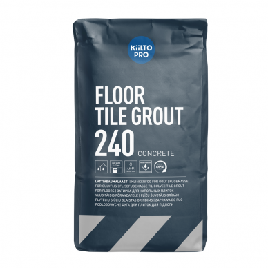 Plytelių tarpų glaistas KIILTO Floor Tile Grout 240, 20kg pilkas