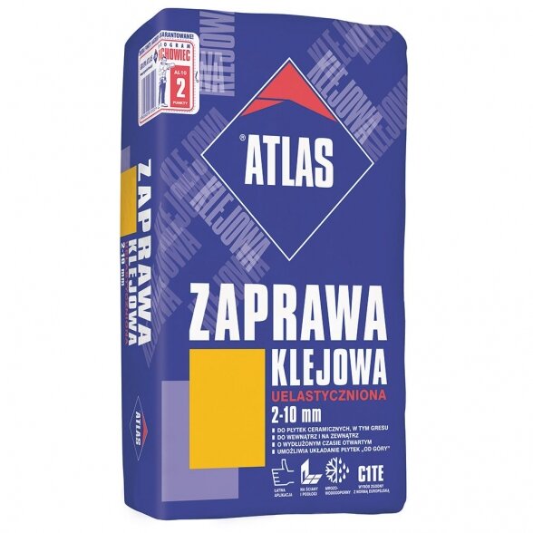 Plytelių klijai ATLAS Zaprawa, 10kg Plytelių klijai ATLAS Zaprawa, 10kg