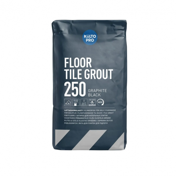 Plytelių tarpų glaistas KIILTO Floor Tile Grout 250, 20kg juodas