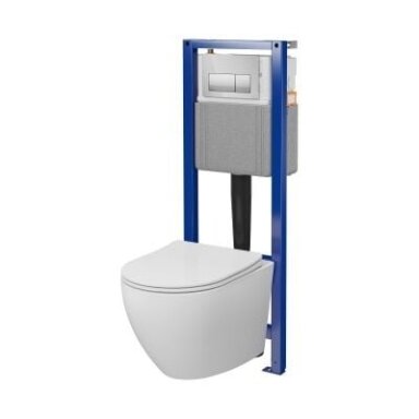 Pakabinamo klozeto komplektas CERSANIT S4005-003, C676 System 40, chromo sp.
