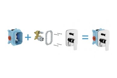 Potinkinis vonios/dušo maišytuvas su jungikliu, skirtas R-box
