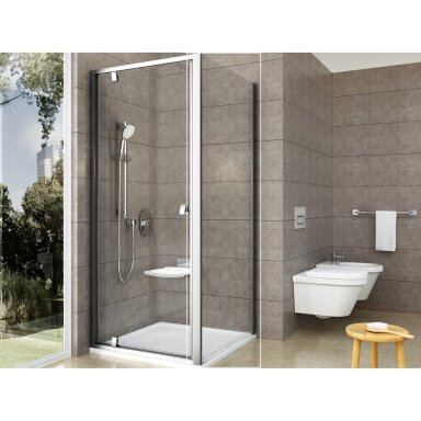 Stacionari sienelė RAVAK Pivot PPS, 100cm satinas ir skaidrus stiklas Stacionari sienelė RAVAK Pivot PPS, 100cm satinas ir skaidrus stiklas