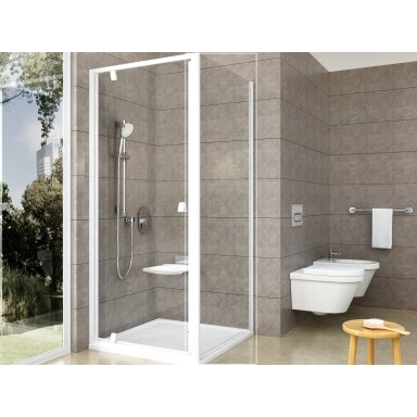 Stacionari sienelė RAVAK Pivot PPS, 90cm balta ir skaidrus stiklas Stacionari sienelė RAVAK Pivot PPS, 90cm balta ir skaidrus stiklas