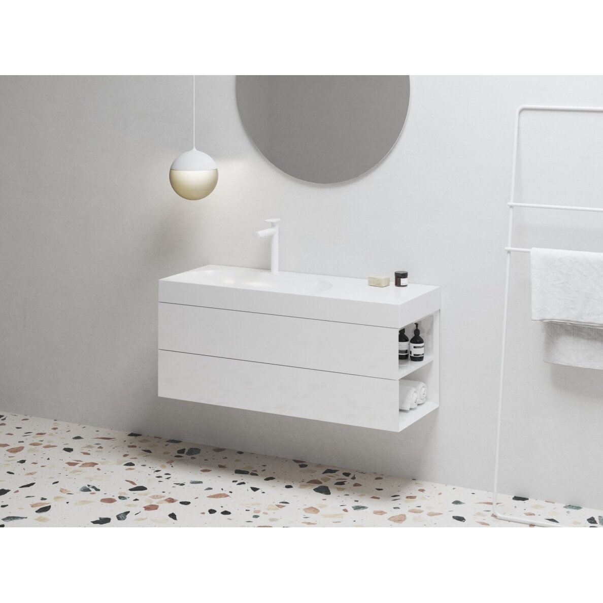 Praustuvas Lite 120/80 D, su skylė maišytuvui, be perpildymui 1 Praustuvas Lite 120/80 D, su skylė maišytuvui, be perpildymui 1