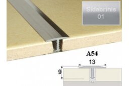 Profilis sujungimo A54 sidabrinis, 200cm 13x9mm