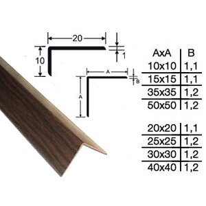 20X20 PROFILIS KAMPINIS BALTAS 2,75M