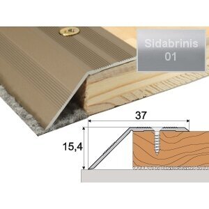 Grindų sujungimo profilis laiptams EFFECTOR A39, 90 x 3,7 x 1,54 cm, sidabrinė sp. Grindų sujungimo profilis laiptams EFFECTOR A39, 90 x 3,7 x 1,54 cm, sidabrinė sp.