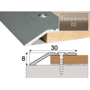 Profilis sujungimo su nuolydžiu A11 šampaninis, 180cm 30x8mm