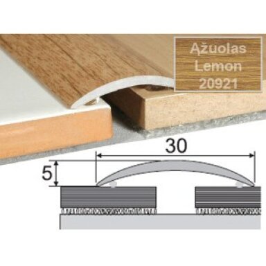 Klijuojamas grindų sujungimo profilis EFFECTOR A03, 93 x 3 x 0,5 cm, lemon ąžuolo sp. Klijuojamas grindų sujungimo profilis EFFECTOR A03, 93 x 3 x 0,5 cm, lemon ąžuolo sp.