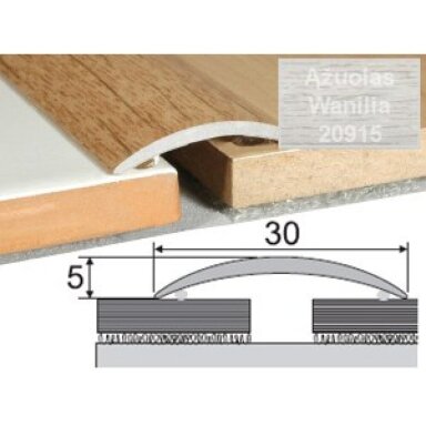 Klijuojamas grindų sujungimo profilis EFFECTOR A03, 180 x 3 x 0,5 cm, wanilia ąžuolo sp. Klijuojamas grindų sujungimo profilis EFFECTOR A03, 180 x 3 x 0,5 cm, wanilia ąžuolo sp.