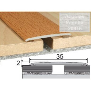 Klijuojams grindų sujungimo profilis EFFECTOR A08, 180 x 3,5 x 0,2 cm, wanilia ąžuolo sp. Klijuojams grindų sujungimo profilis EFFECTOR A08, 180 x 3,5 x 0,2 cm, wanilia ąžuolo sp.