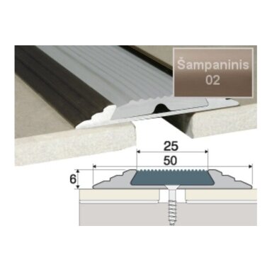 Profilis Effector A10 sujungimo, su juoda guma