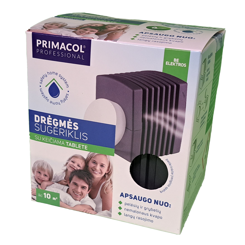 Drėgmės surinkėjas su tablete PRIMACOL, juoda sp.
