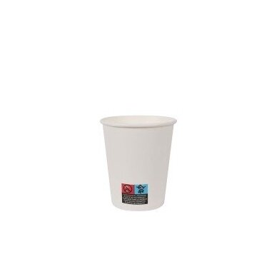 Puodeliai vienkartiniai popieriniai Algon, 200 ml 25 vnt balta sp.