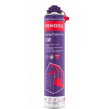 Purškiama termoizoliacija PENOSIL SprayFoam Pro 138, 810 ml, šviesiai geltona sp. Purškiama termoizoliacija PENOSIL SprayFoam Pro 138, 810 ml, šviesiai geltona sp.