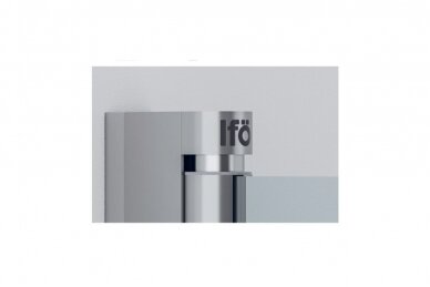 Pusapvalė dušo sienelė Ifö Space SBNF 800 Silver, matinis stiklas su rankenos profiliu 1
