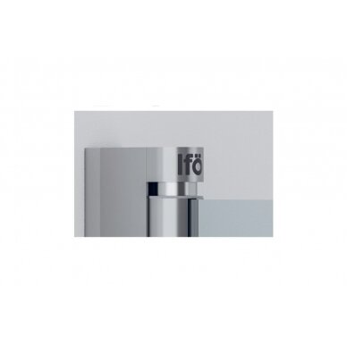 Pusapvalė dušo sienelė Ifö Space SBNF 800 Silver, matinis stiklas su rankenos profiliu 1