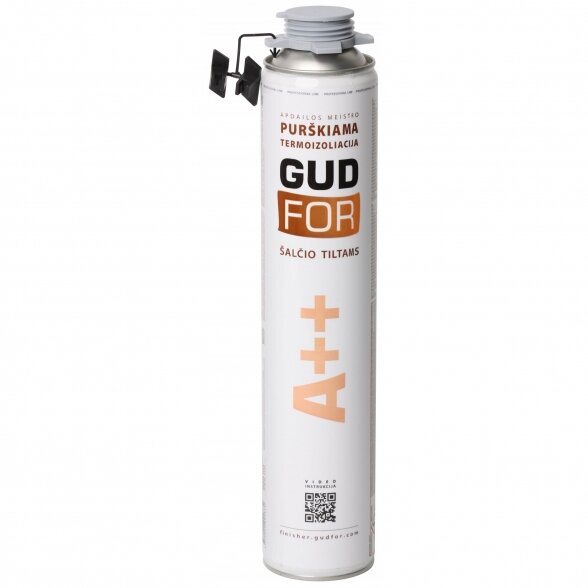 Termoizoliacinės montavimo putos GUDFOR A++, 900ml Termoizoliacinės montavimo putos GUDFOR A++, 900ml