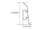 PVC grindjuostės SMART FLEX VOX, Andalūzijos ąžuolas (5104), 2,5m 2