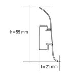 Grindjuostė PVC VOX Smart Flex, 250 x 5,5 x 2,1 cm, ispaniško ąžuolo sp. (5103) 1