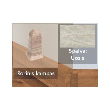 Grindjuostės išorinis kampas PVC Izzi, uosio sp. (161/761)
