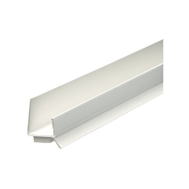 PVC užbaigiamasis GKP profilis su PE juosta ir iškyša EJOT 3125 SKL, 2,5m PVC užbaigiamasis GKP profilis su PE juosta ir iškyša EJOT 3125 SKL, 2,5m