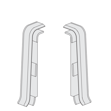 Grindjuostės užbaigimai PVC ESQUERO, 2vnt kalifornijos platano sp. (603) 1 Grindjuostės užbaigimai PVC ESQUERO, 2vnt kalifornijos platano sp. (603) 1