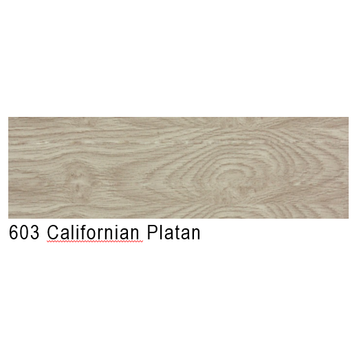 Grindjuostė PVC ESQUERO, 250 x 6,66 x 2,19 cm, kalifornijos platano sp. (603) 1